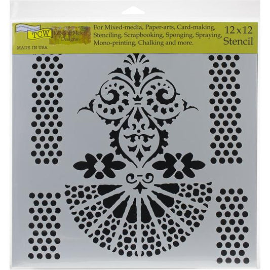 TCW Stencil Quadrangle Fan / Mollies New Zealand