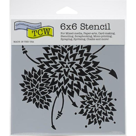 TCW Stencil Dahlia Trio / Mollies New Zealand