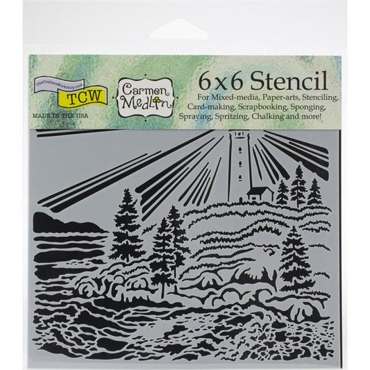 TCW Stencil Lighthouse / Mollies New Zealand