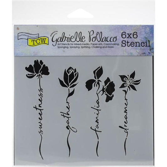 TCW Stencil Word Stems / Mollies New Zealand