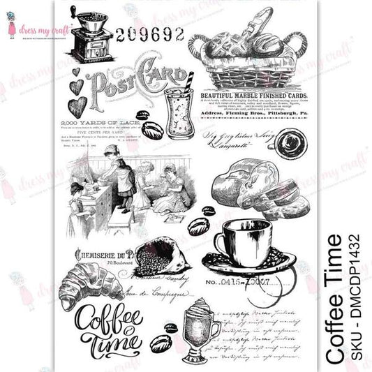 DRESS MY CRAFT Water Transfer Coffee Time | Mollies Make And Create NZ