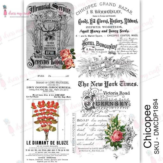 DRESS MY CRAFT Water Transfer Chicopee / Mollies New Zealand