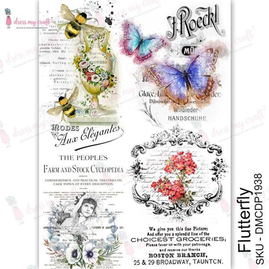 DRESS MY CRAFT Water Transfer Flutterfly / Mollies New Zealand