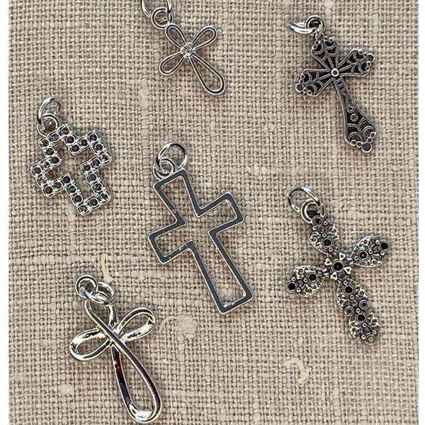 SULLIVANS Charms Silver Crosses | Mollies Make And Create NZ