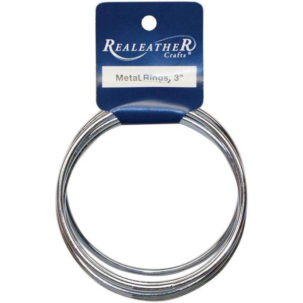 REALEATHER Zinc Metal Rings Zinc Plated 7.6cm (3") / Mollies New Zealand