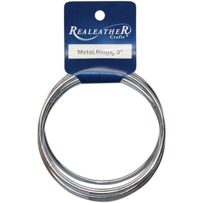 REALEATHER Zinc Metal Rings Zinc Plated 7.6cm (3") / Mollies New Zealand