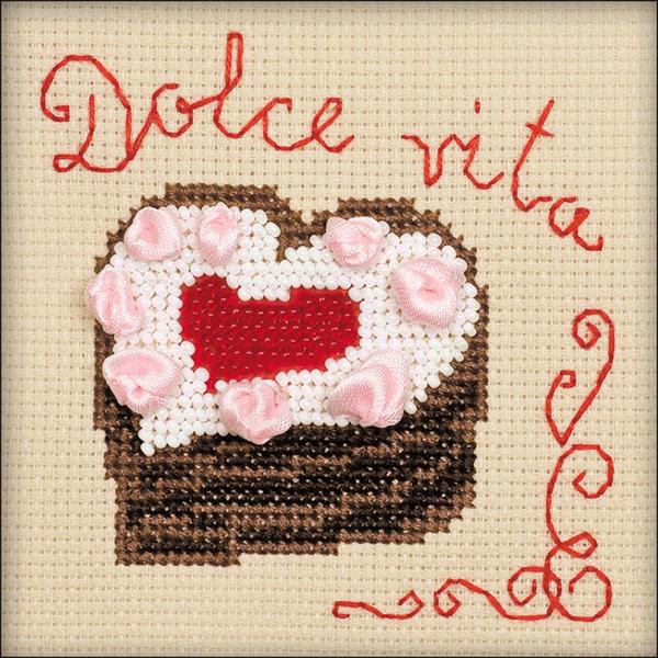 RIOLIS Counted Cross Stitch Heart Cake | Mollies Make And Create NZ