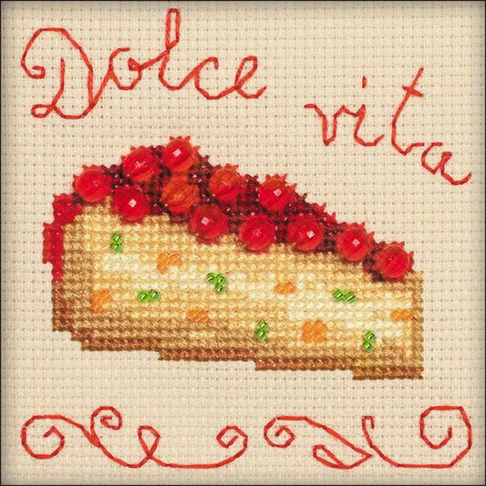 RIOLIS Counted Cross Stitch Berry Cake | Mollies Make And Create NZ
