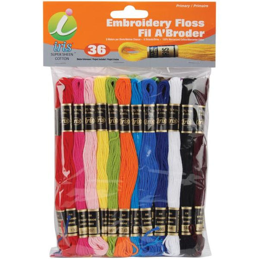 IRIS Embroidery Floss Primary Colours / Mollies New Zealand
