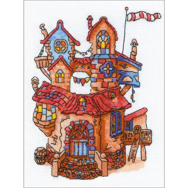 RIOLIS Counted Cross Stitch Kit Fairytale House | Mollies Make And Create NZ