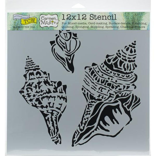 TCW Stencil Conch Shells / Mollies New Zealand