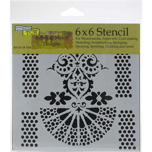 TCW Stencil Quadrangle Fan / Mollies New Zealand