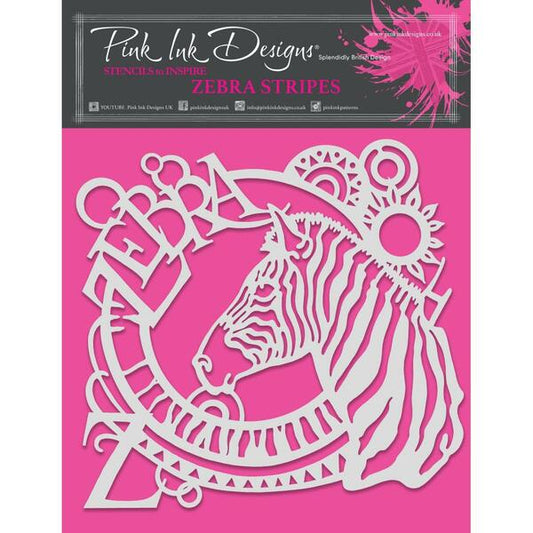 PINK INK DESIGNS Stencil Zebra Stripes / Mollies New Zealand