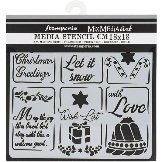STAMPERIA Stencil Christmas Tags / Mollies New Zealand