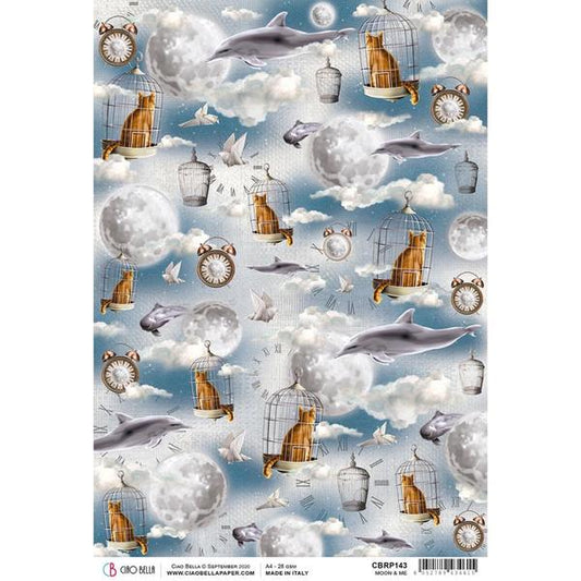 CIAO BELLA Rice Paper Moon & Me A4 / Mollies New Zealand