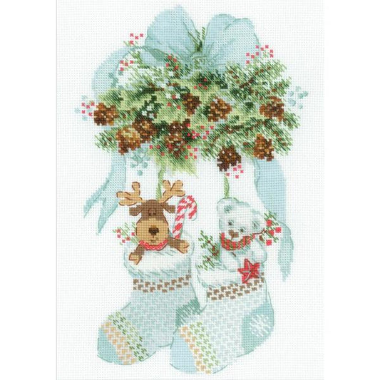 RTO Counted Cross Stitch Kit Bear Cones & Deer | Mollies Make And Create NZ