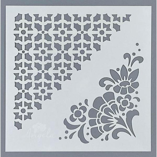 ANGELA POOLE Stencil Decorative Corners / Mollies New Zealand