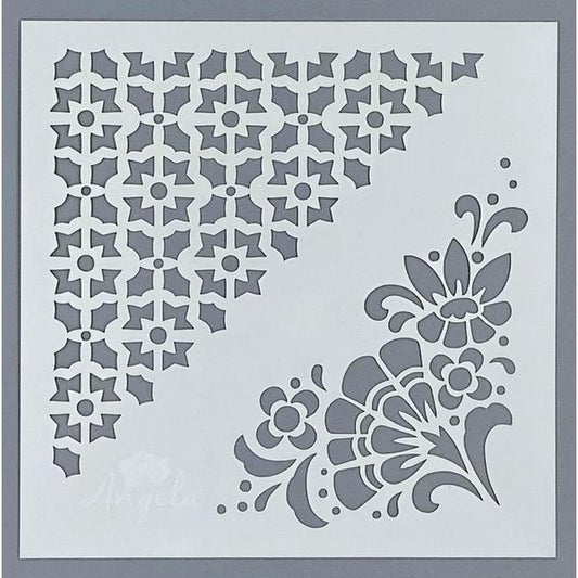 ANGELA POOLE Stencil Decorative Corners / Mollies New Zealand