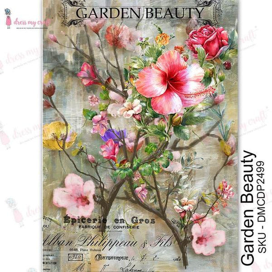 DRESS MY CRAFT Water Transfer Garden Beauty / Mollies New Zealand