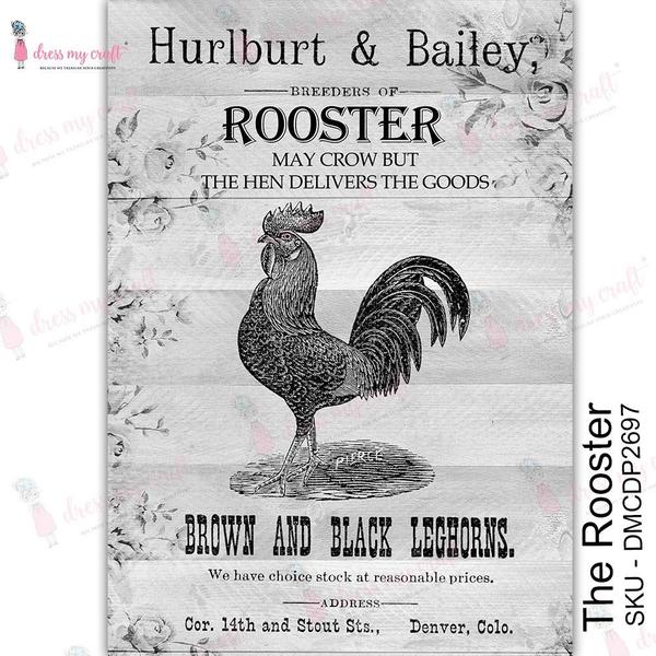 DRESS MY CRAFT Water Transfer The Rooster | Mollies Make And Create NZ