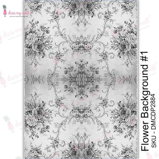 DRESS MY CRAFT Water Transfer Flower Background #1 | Mollies Make And Create NZ