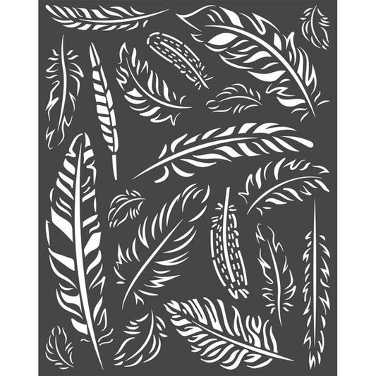 STAMPERIA Stencil Feathers Amazonia | Mollies Make And Create NZ