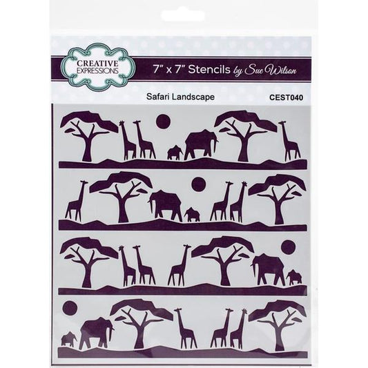 CREATIVE EXPRESSIONS Stencil Safari Landscape / Mollies New Zealand