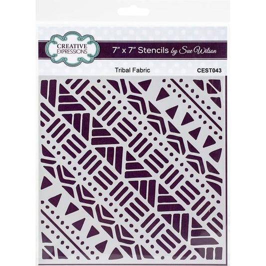 CREATIVE EXPRESSIONS Stencil Tribal Fabric / Mollies New Zealand