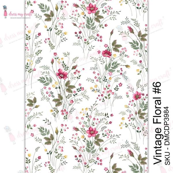 DRESS MY CRAFT Water Transfer Vintage Floral #6 | Mollies Make And Create NZ