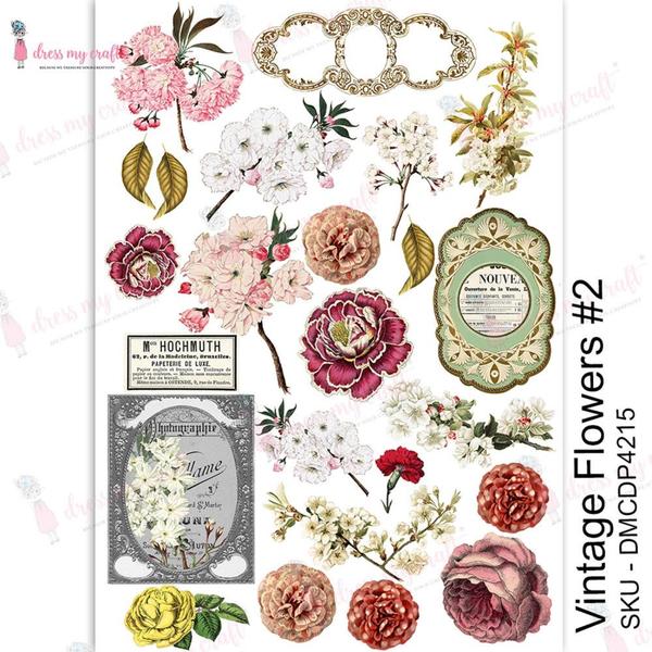 DRESS MY CRAFT Water Transfer Vintage Flowers #2 | Mollies Make And Create NZ