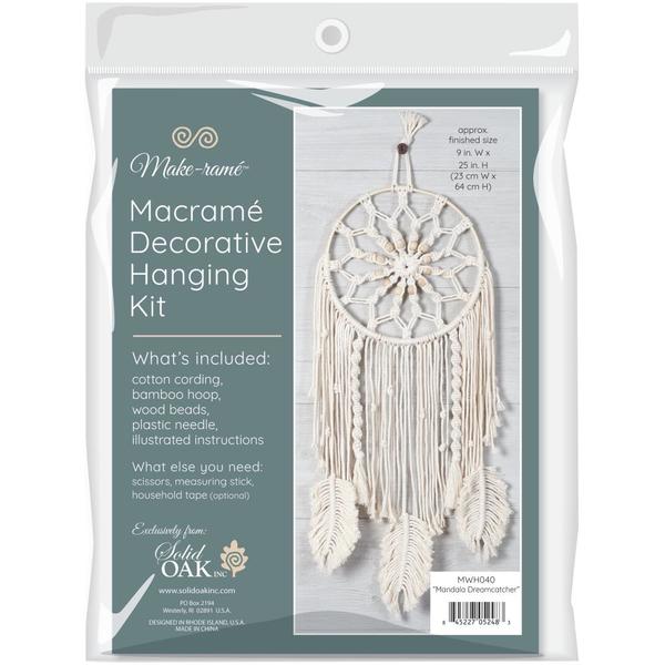 SOLID OAK Macrame Kit Mandala Dreamcatcher | Mollies Make And Create NZ