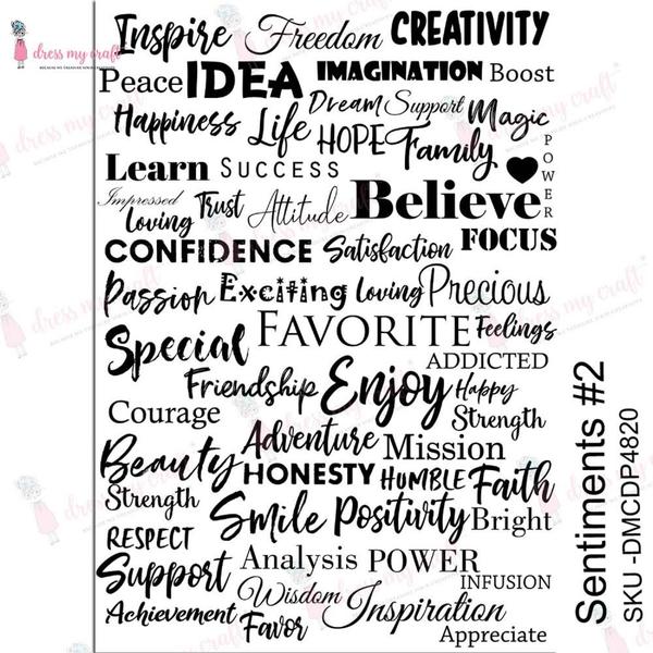 DRESS MY CRAFT Water Transfer Sentiments #2 | Mollies Make And Create NZ