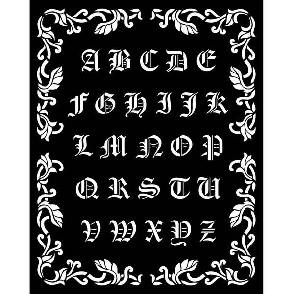 STAMPERIA Stencil Alphabet Sleeping Beauty / Mollies New Zealand