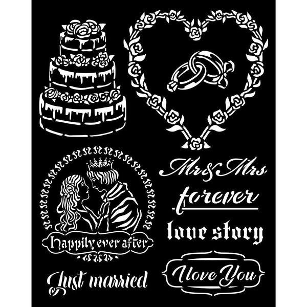 STAMPERIA Stencil Married Sleeping Beauty | Mollies Make And Create NZ