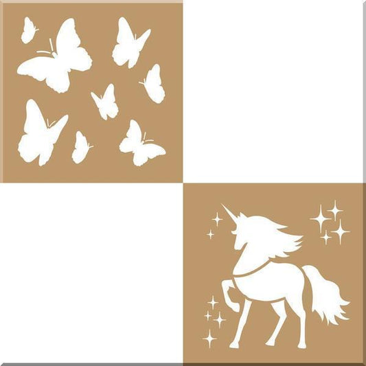 DECO ART Stencil Unicorn Pals / Mollies New Zealand