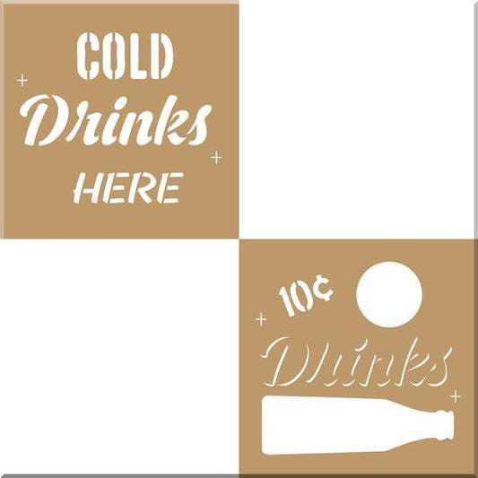 DECO ART Stencil Cold Drinks | Mollies Make And Create NZ