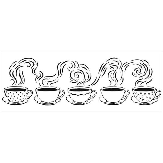 TCW Stencil Steamy Cups | Mollies Make And Create NZ