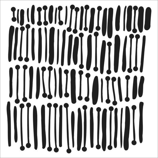 TCW Stencil Rows Of Lines / Mollies New Zealand