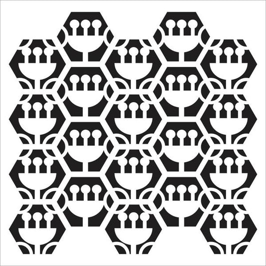 TCW Stencil Tulip Hexagons / Mollies New Zealand