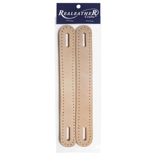 REALEATHER Stitched Leather Handle Natural | Mollies Make And Create NZ