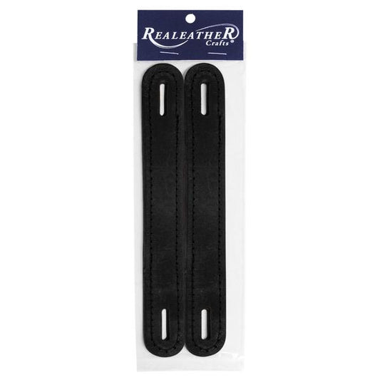 REALEATHER Stitched Leather Handle Black | Mollies Make And Create NZ