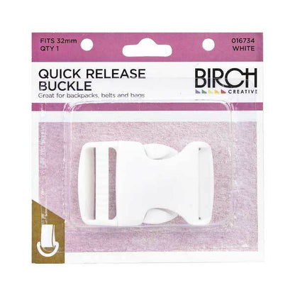 BIRCH Quick Release Buckle White | Mollies Make And Create NZ