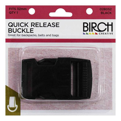 BIRCH Quick Release Buckle Black | Mollies Make And Create NZ