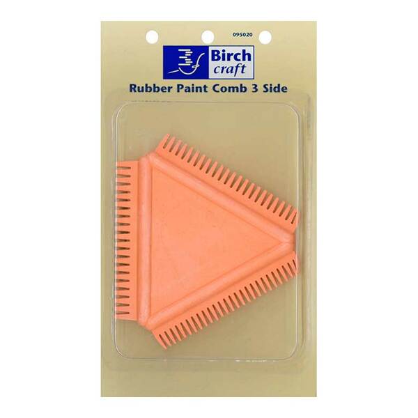 MOLLIES New Zealand / BIRCH Rubber Paint Texture Comb 3 Sided #2