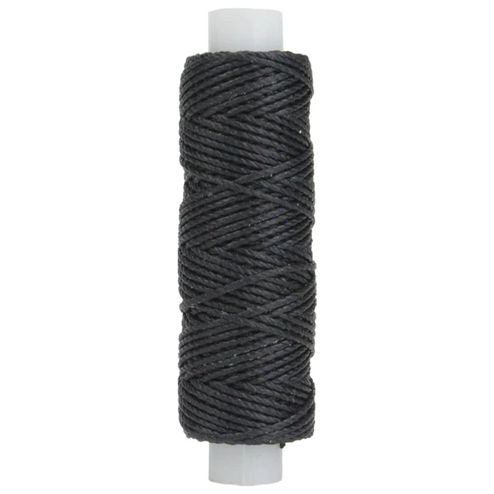 IVAN Waxed Polyester Thread Black 0.9mm 22.9m / Mollies New Zealand