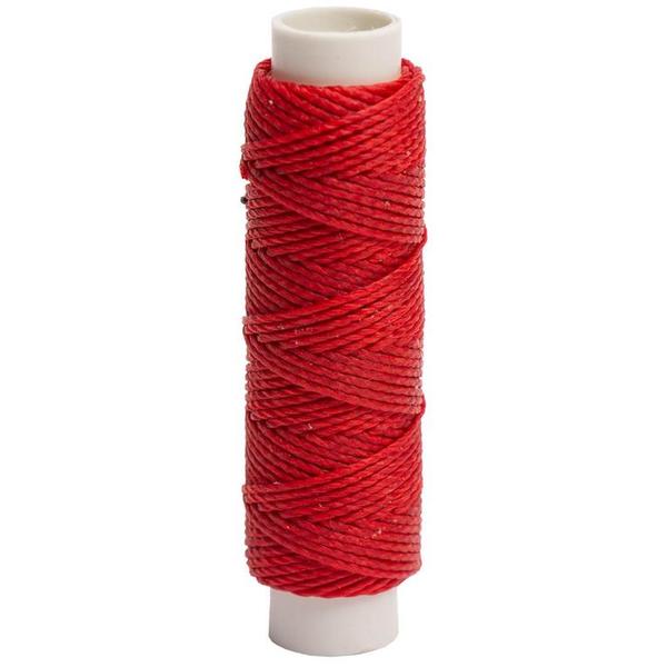 IVAN Waxed Polyester Thread Red 0.9mm 22.9m / Mollies New Zealand