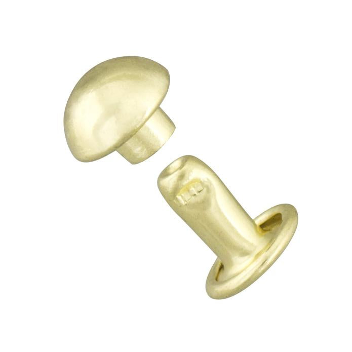 IVAN Dome Rivets Brass Plate 10*7mm 100 Pack / Mollies New Zealand