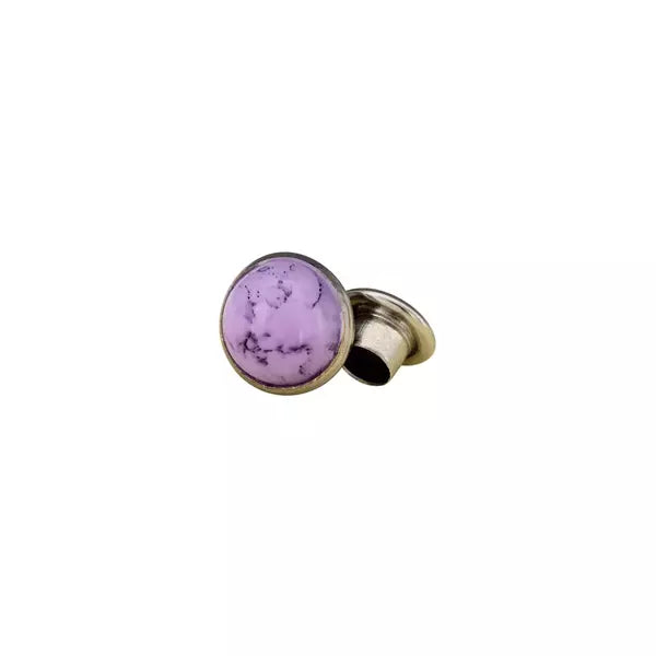 IVAN Round Stone Rivet Purple 10*3.5mm / Mollies New Zealand