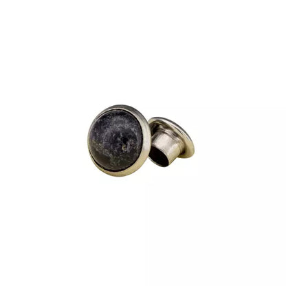 IVAN Round Stone Rivet Black 10*3.5mm / Mollies New Zealand