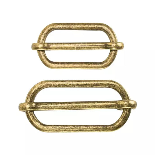 IVAN Adjustable Strap Slides Antique Brass / Mollies New Zealand